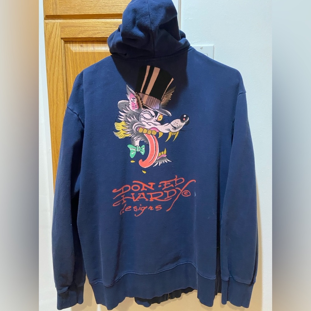 Classic Ed Hardy Zip up Sweatshirt Excellent Condition